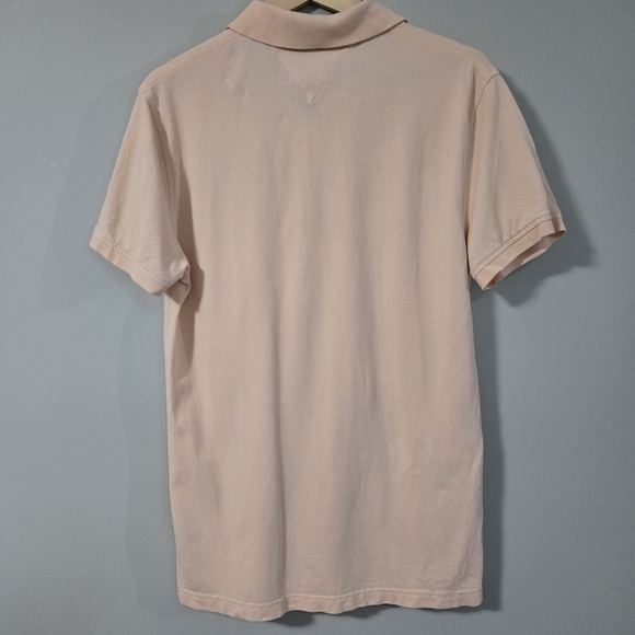 Tommy Hilfiger Men's Peach Large Slim Fit Polo Short Sleeve Shirt - Picture 2 of 10